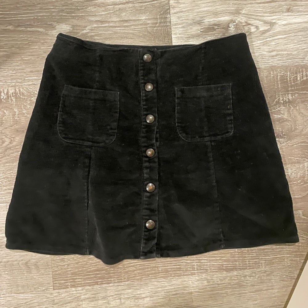 Black corduroy skirt